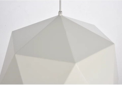 Lampa sufitowa wisząca industrialna biała + żarówka 8W G80 E27 4000K Lampa sufitowa wisząca industrialna biała + żarówka 8W G80 E27 4000K