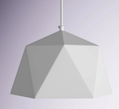 Lampa sufitowa wisząca industrialna biała + żarówka 8W G80 E27 4000K Lampa sufitowa wisząca industrialna biała + żarówka 8W G80 E27 4000K