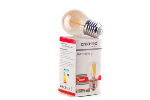 Żarówka vintage retro Edison Filament LED 1W G45 E27 2300K amber barwa ciepła Żarówka vintage retro Edison Filament LED 1W G45 E27 2300K amber barwa ciepła