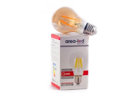 Żarówka vintage retro Edison Filament LED 4W A60 E27 2300K amber barwa ciepła