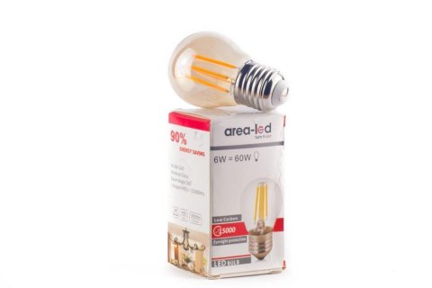 Żarówka vintage retro Edison Filament LED 4W G45 E27 2300K amber barwa ciepła Żarówka vintage retro Edison Filament LED 4W G45 E27 2300K amber barwa ciepła