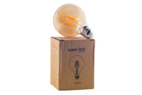 Żarówka vintage retro Edison Filament LED 4W G80 E27 2300K amber barwa ciepła Żarówka vintage retro Edison Filament LED 4W G80 E27 2300K amber barwa ciepła
