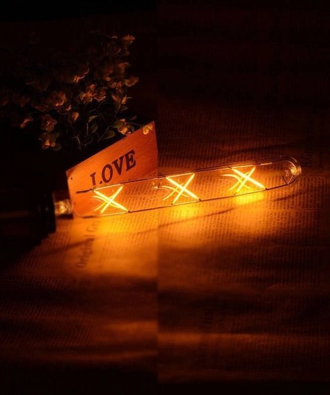 Żarówka vintage retro Edison Filament LED 6W T225 E27 2300K amber barwa ciepła Żarówka vintage retro Edison Filament LED 6W T225 E27 2300K amber barwa ciepła