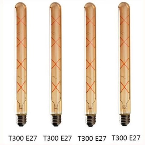 Żarówka vintage retro Edison Filament LED 8W T300 E27 2300K amber barwa ciepła Żarówka vintage retro Edison Filament LED 8W T300 E27 2300K amber barwa ciepła