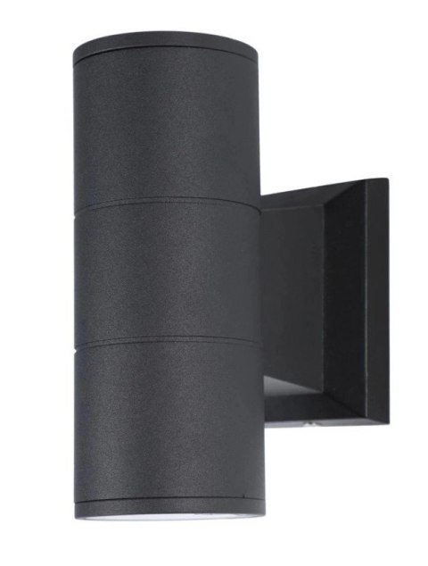 Lampa elewacyjna natynkowa punktowa kinkiet czarna 2x3W 600lm IP65 Kąt świecenia: 45 ° Lampa elewacyjna natynkowa punktowa kinkiet czarna 2x3W 600lm IP65 Kąt świecenia: 45 °
